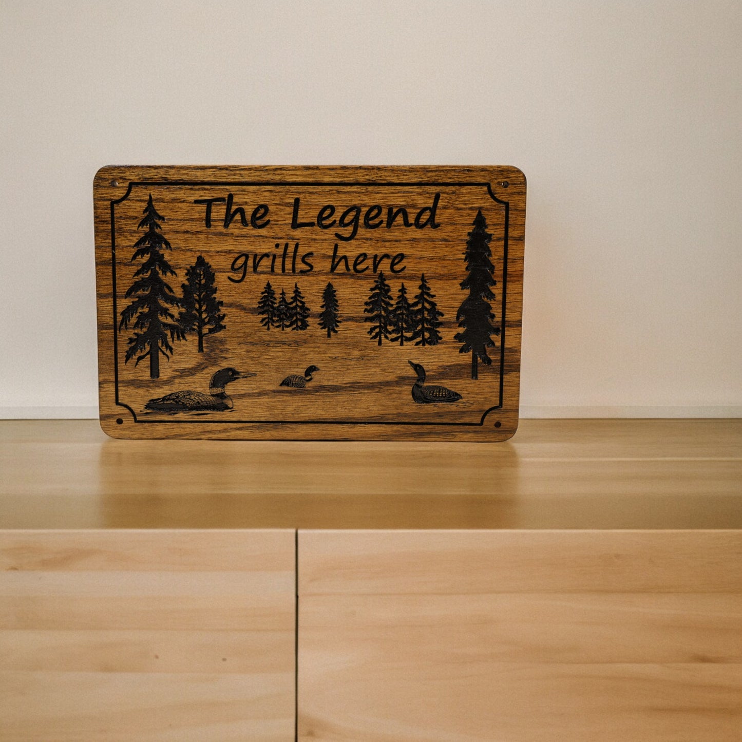 Loons and Trees Family Cabin Signs, Welcome or Lake Home Signs