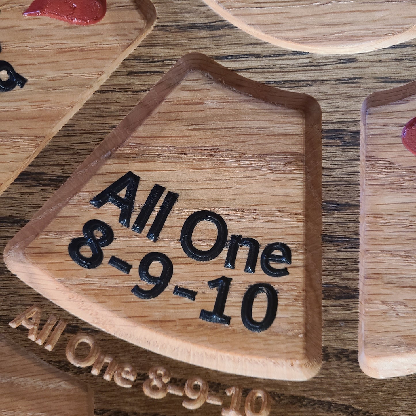 Limited Edition 16"x16" Solid Red Oak Tripoli, Michigan Rummy or Rummoli Board (8-9-10 with Turn Table)